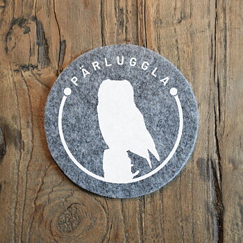 Glasunderlägg - Pärluggla / Perlygel