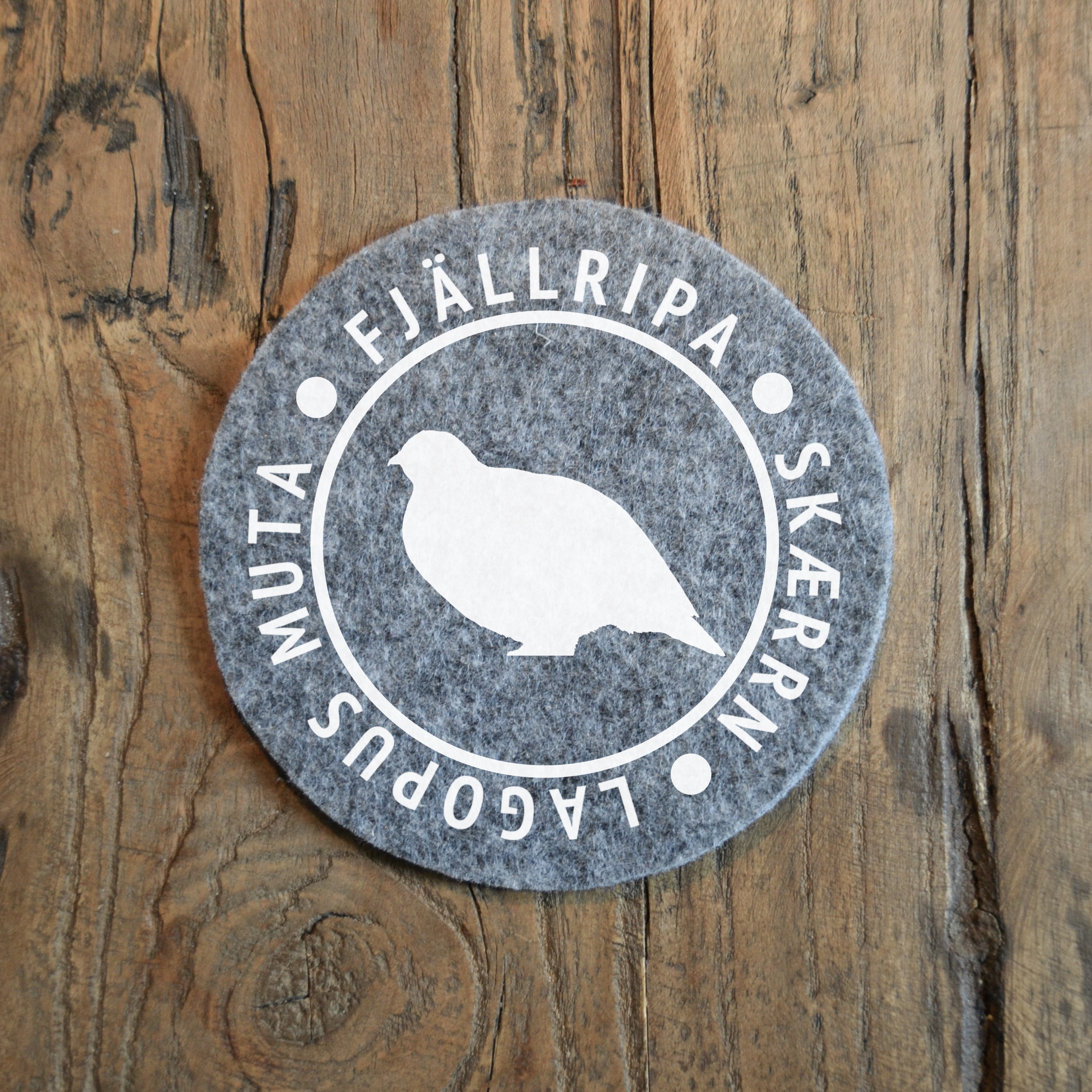 Glasunderlägg - Fjällripa (lagopus muta)