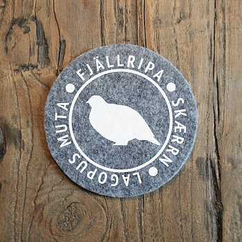 Glasunderlägg - Fjällripa (lagopus muta)