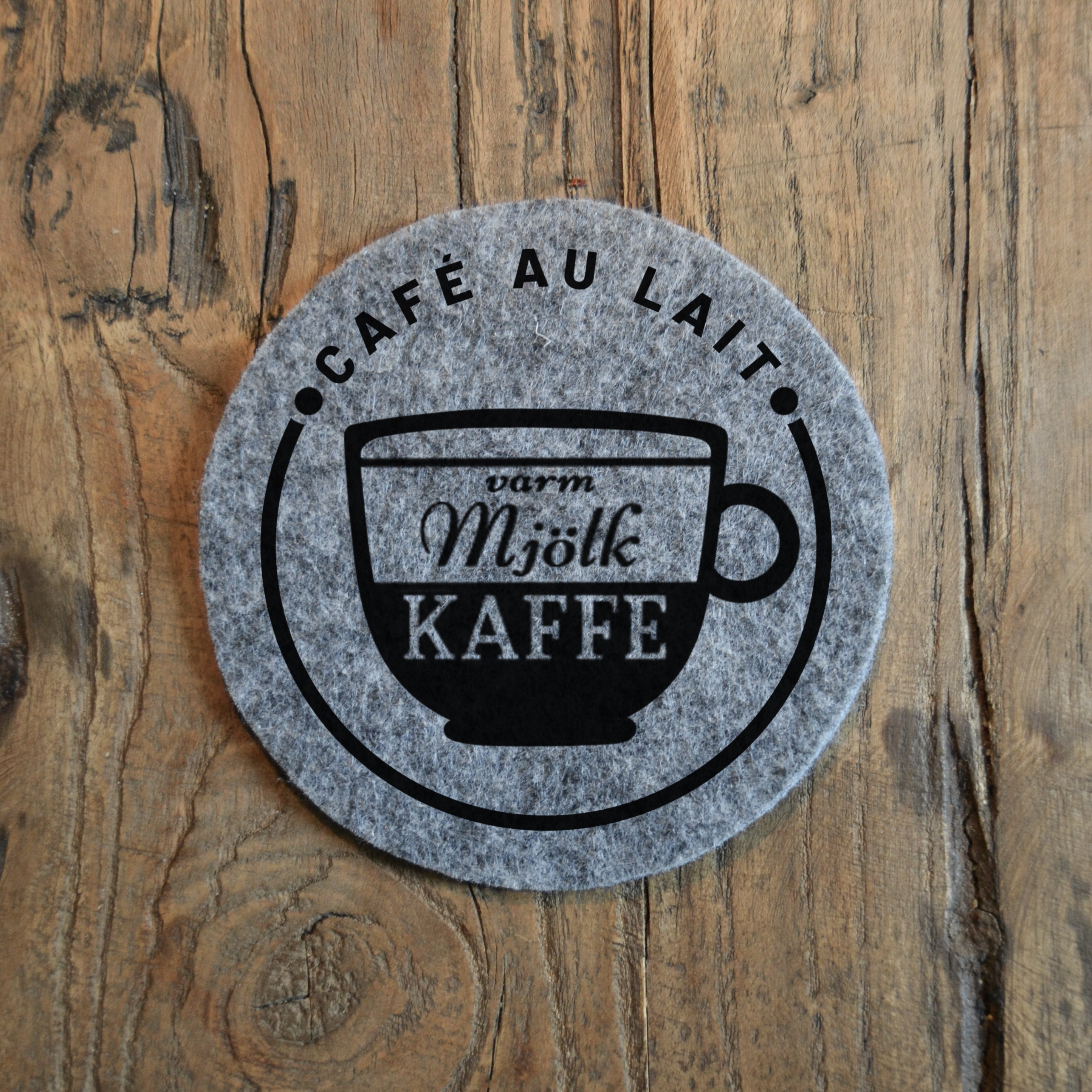 Glasunderlägg - "Café au lait" - 2