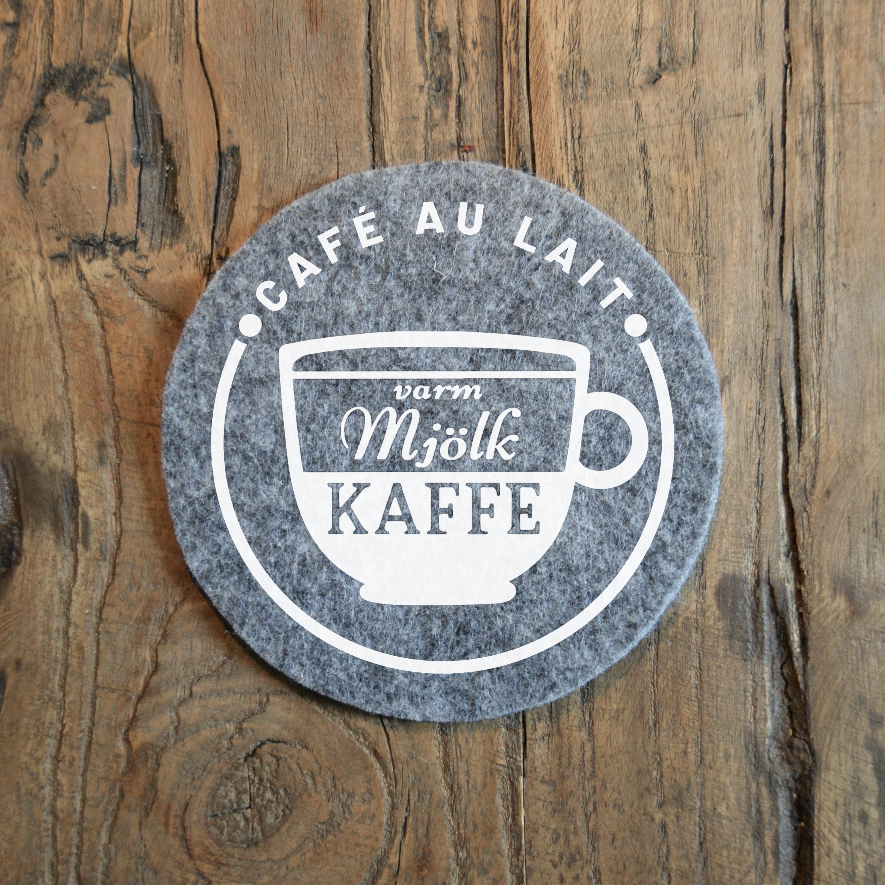 Glasunderlägg - "Café au lait"