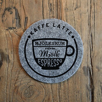 Glasunderlägg - "Kaffe latte"