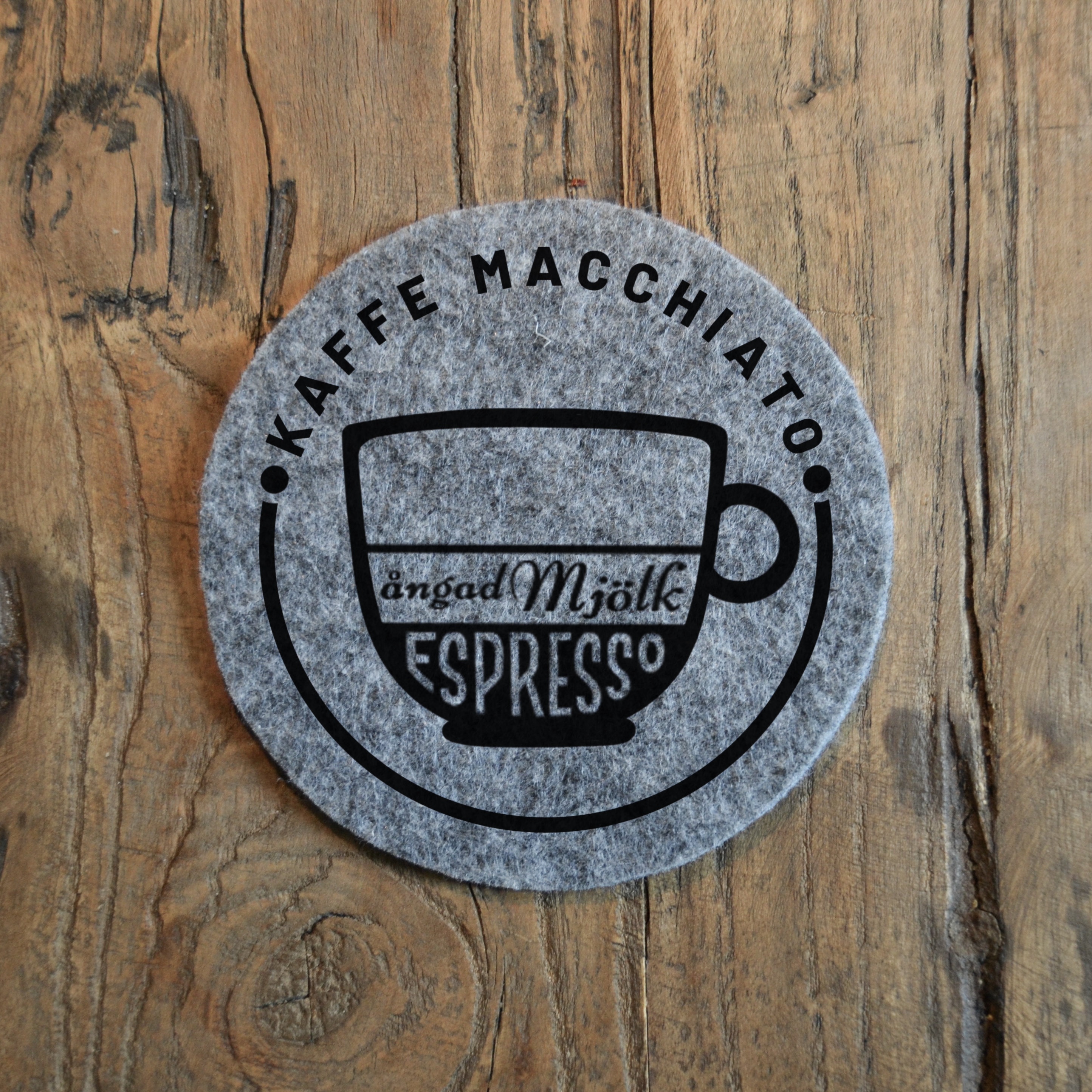 Glasunderlägg - "Kaffe macchiato" - 2