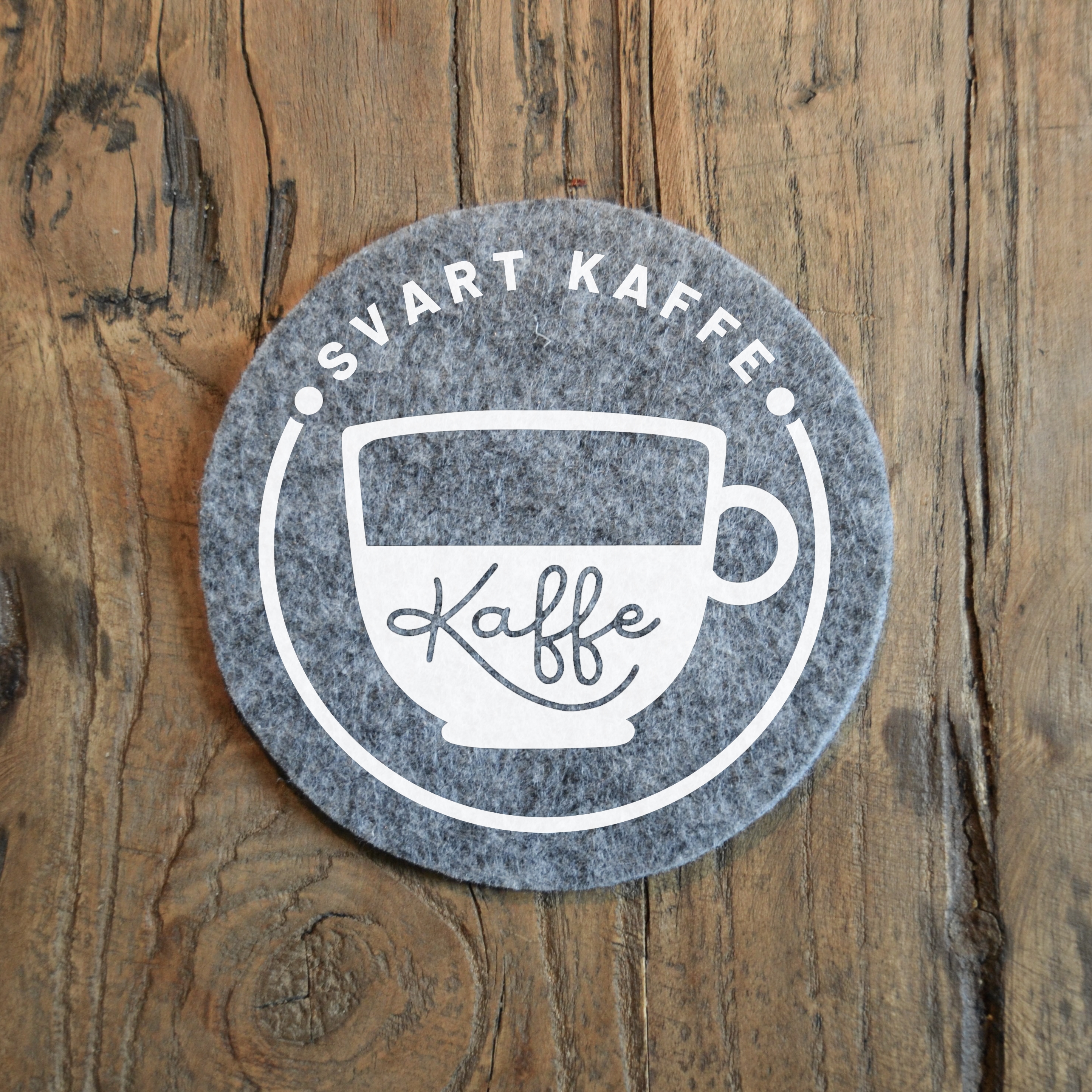 Glasunderlägg - "Svart" kaffe