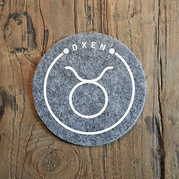 Glasunderlägg - Oxen Symbol