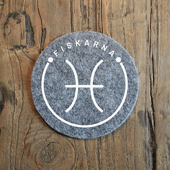Glasunderlägg - Fiskarna Symbol
