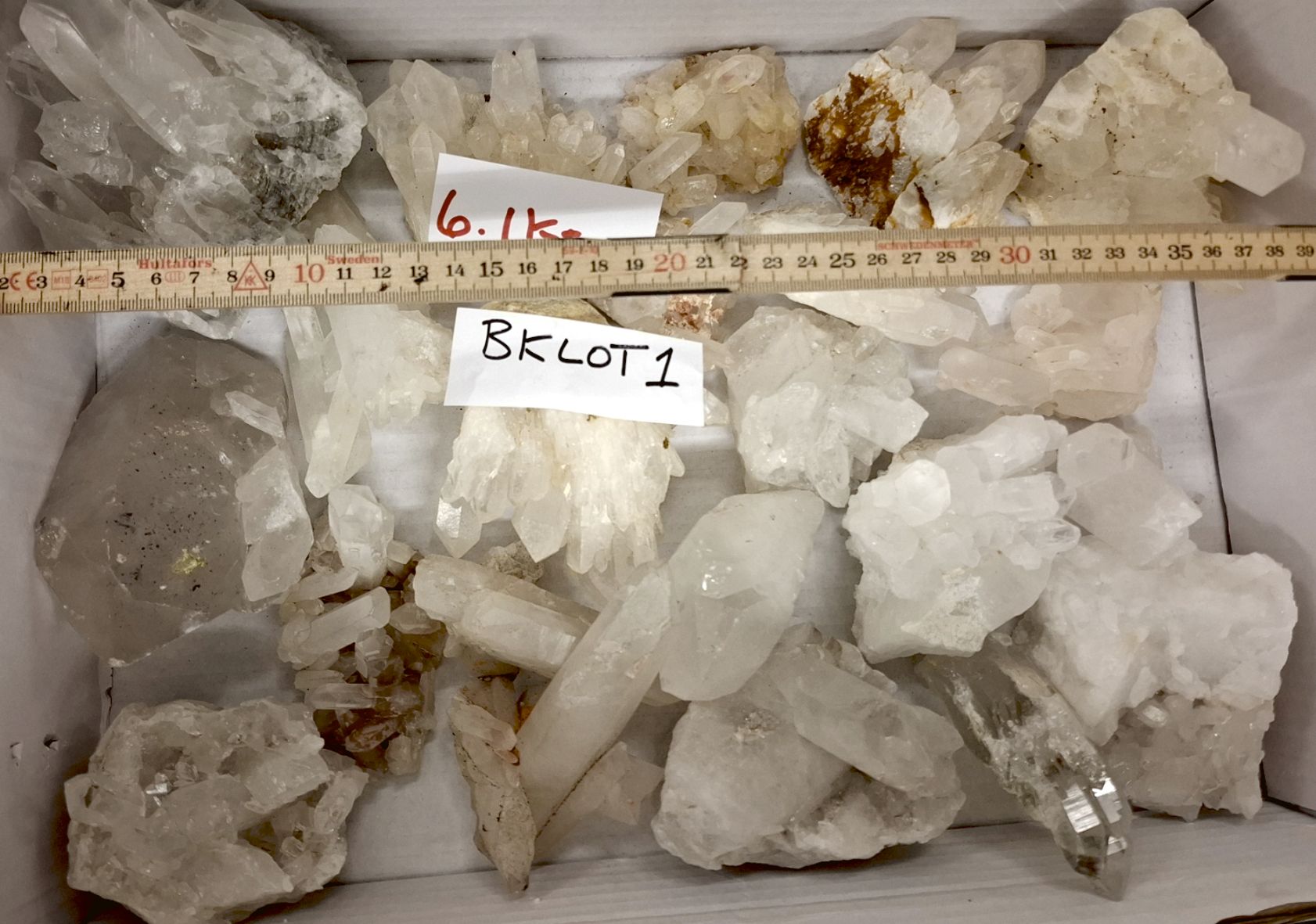 Bergkristall Kluster, Bulk Parti -6,1kilo - 2