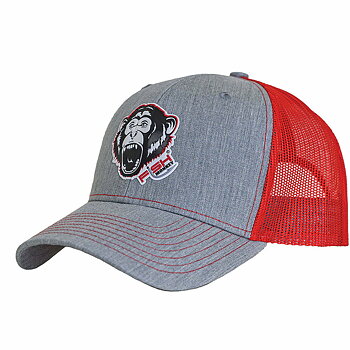 Fish Monkey Hat SCREAM'N MONKEY Heather Grey/Red
