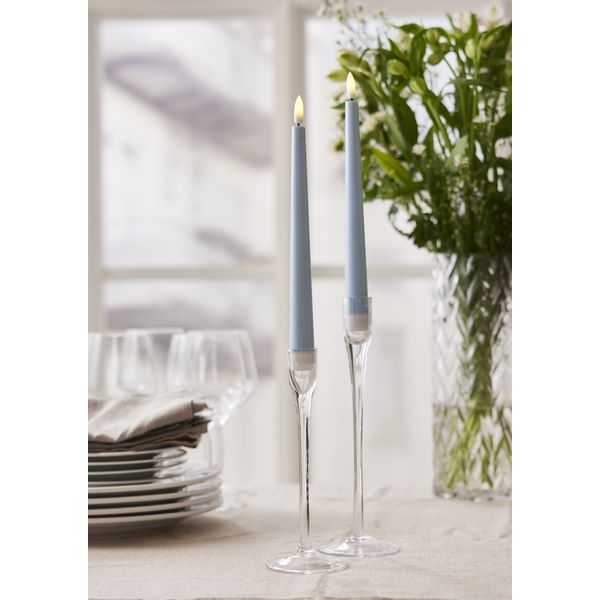 LED Antikljus Flamme Candy Blå 2-pack 