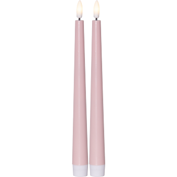 LED Antikljus Flamme Candy Rosa 2-pack 