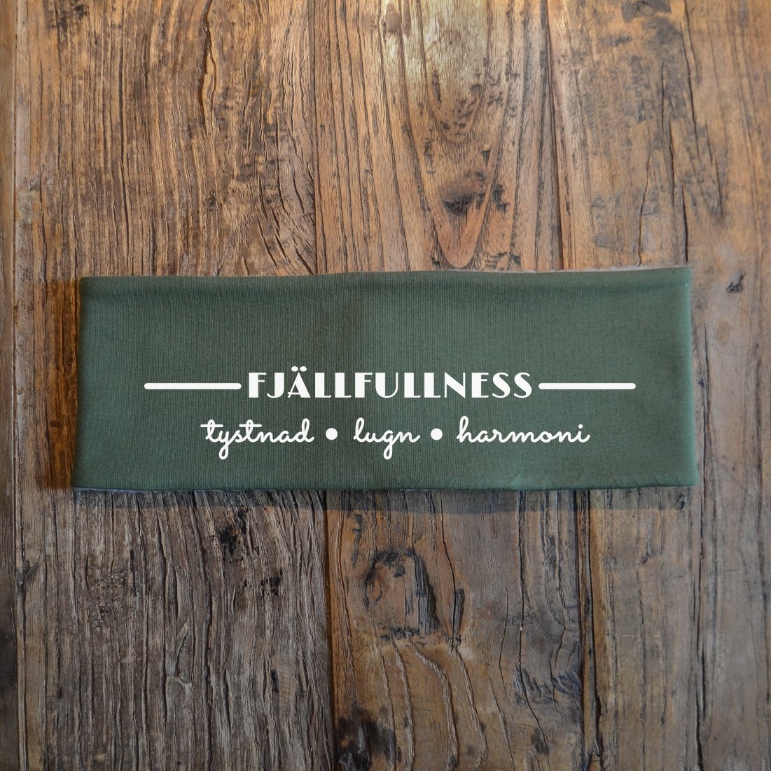 Pannband (grön) - "Fjällfullness" Quote