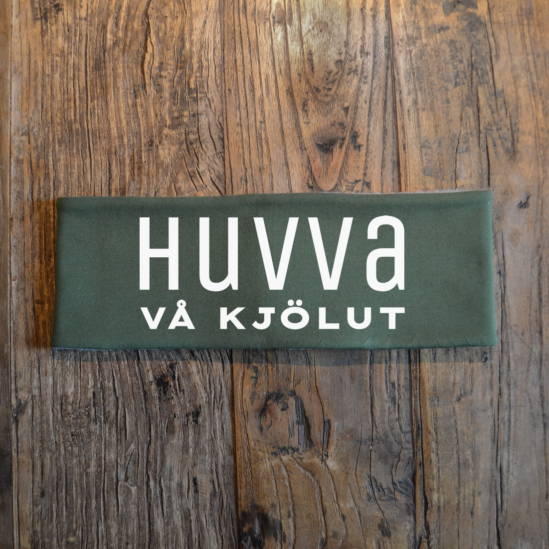 Pannband (grön) - "Huvva vå kjölut"