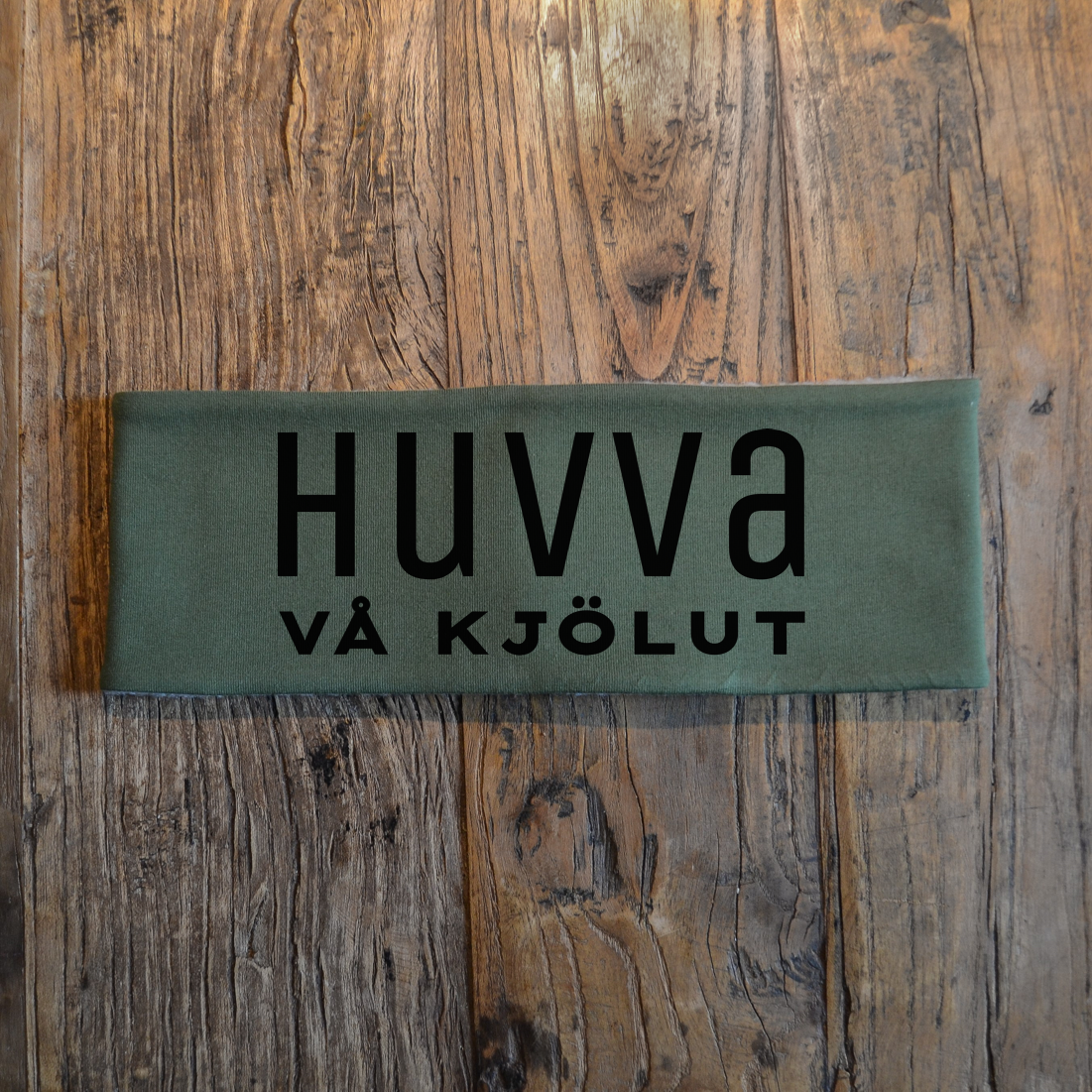 Pannband (grön) - "Huvva vå kjölut" - 2