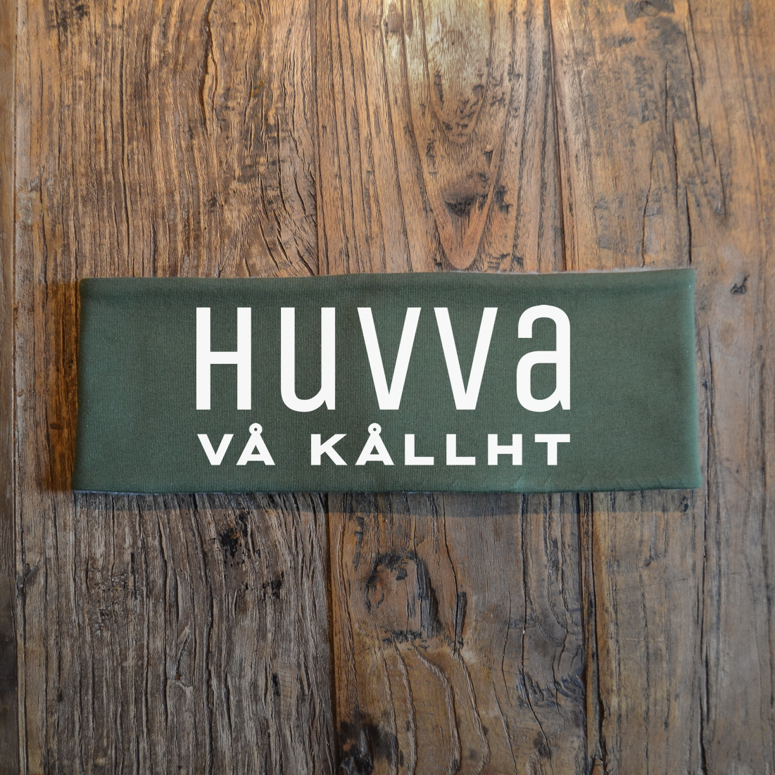 Pannband (grön) - "Huvva vå kållht"