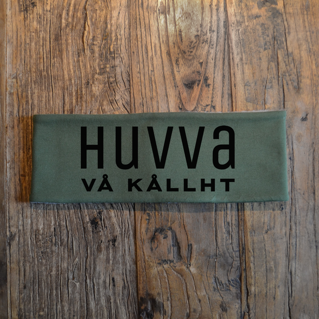 Pannband (grön) - "Huvva vå kållht" - 2