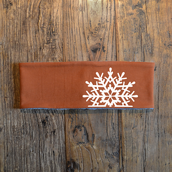 Pannband (terracotta) - Snöflinga (kapad)