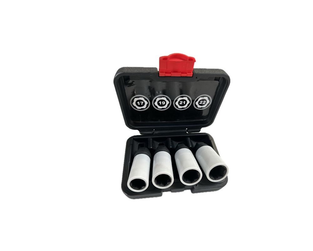 Jeu de douilles à choc 1/2ˮ 17,19,21,22 mm - 2