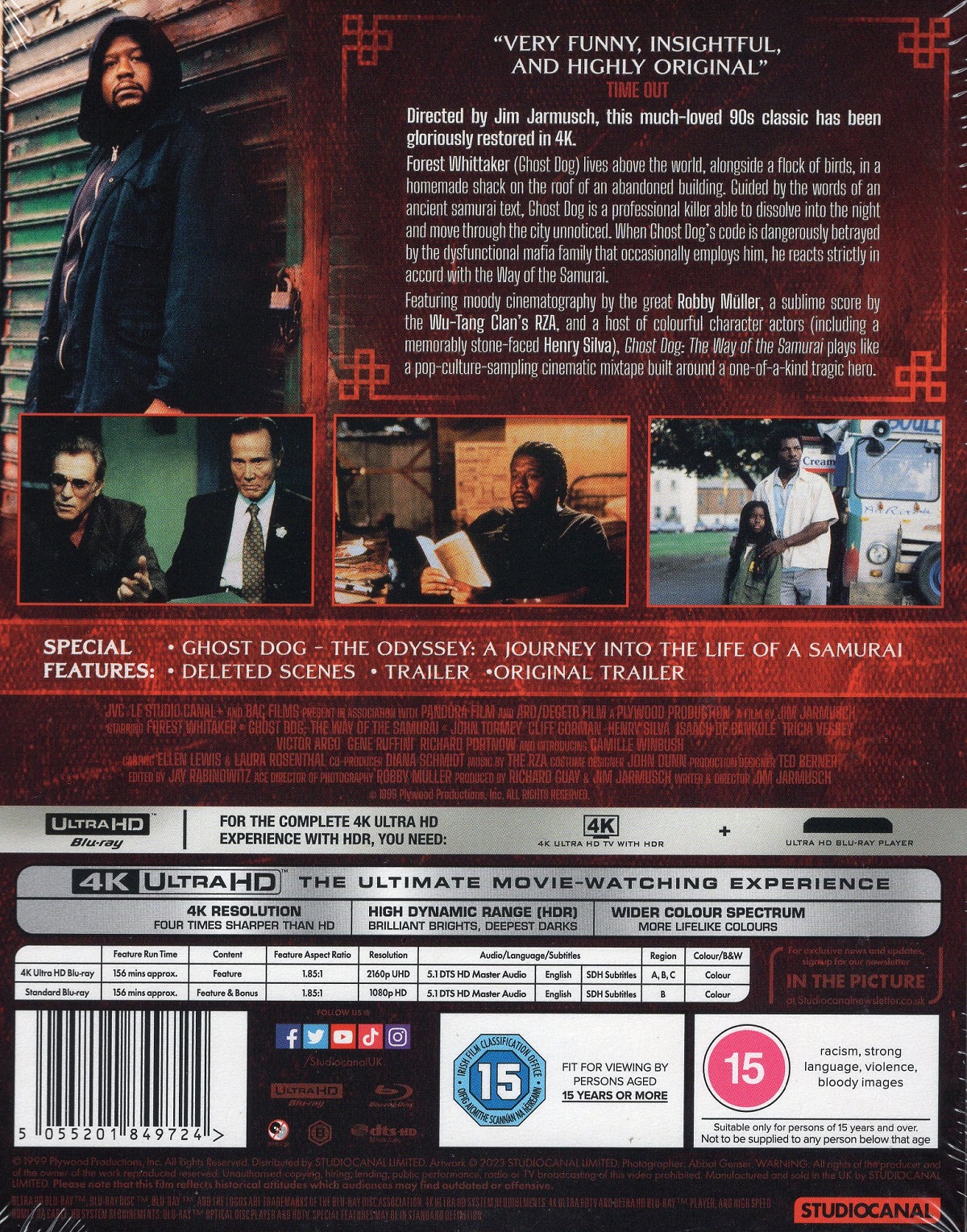 Ghost Dog: The Way of the Samurai (Limited Edition Steelbook) (ej svensk text) (4K Ultra HD + Blu-ray) - 2
