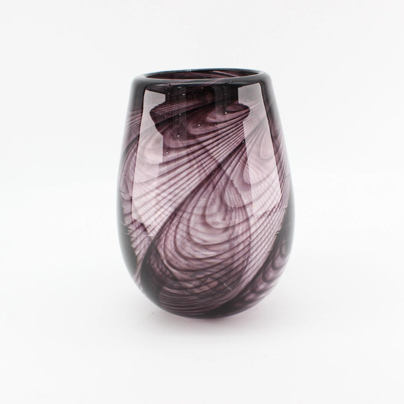 L'œuf, vase noir/lanterne à bougie