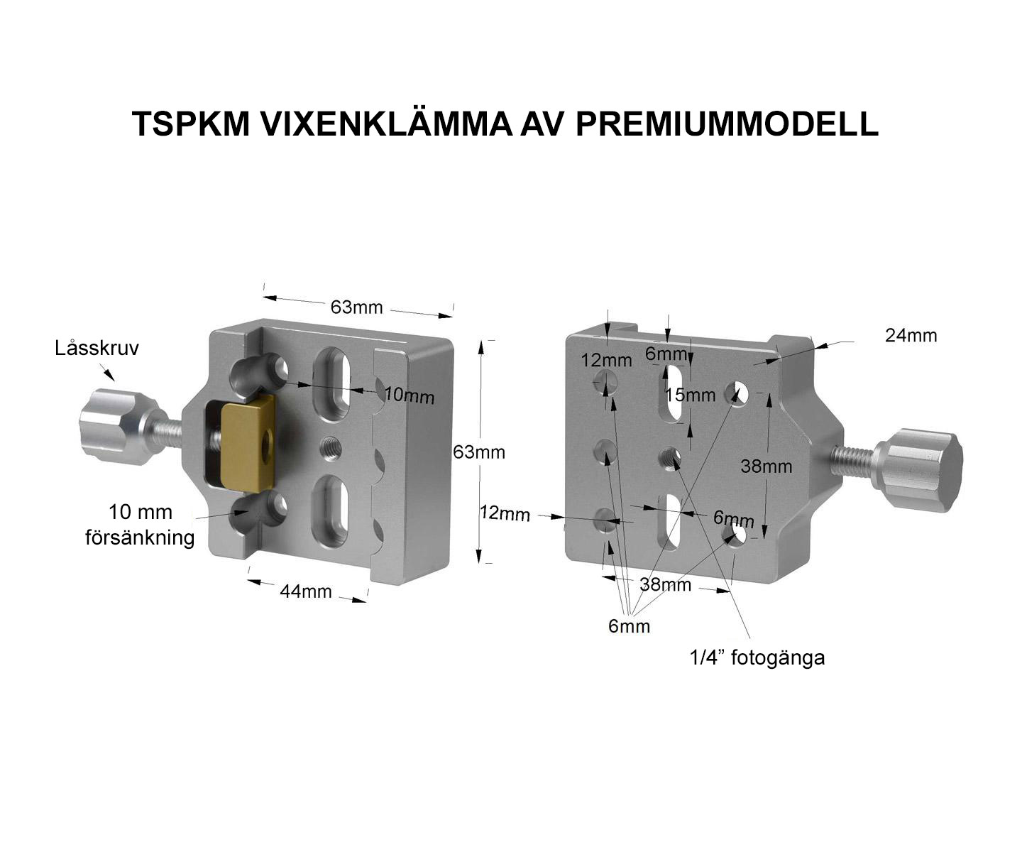 TS-OPTICS VIXEN DOVETAILKLÄMMA AV PREMIUMMODELL - 4