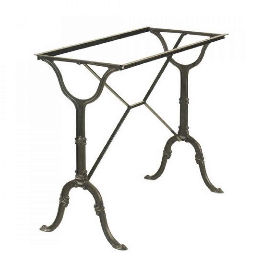 Bistrobord gjutjärn med oval marmorskiva 120 x 60 cm - 4