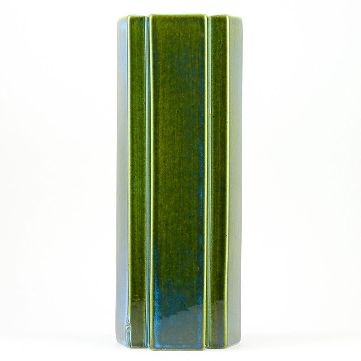 Karin Björquist (Octagon 1960s) Blue Geometric Vase 23 cm