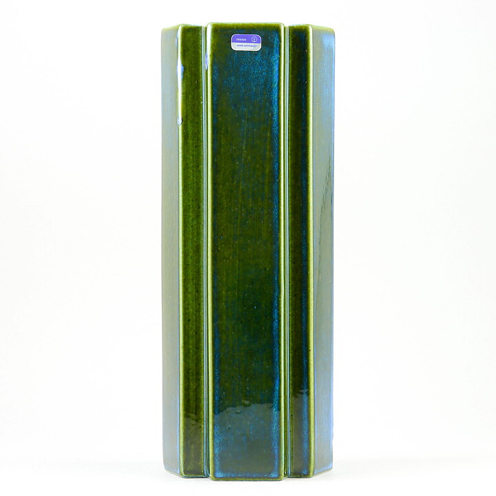 Karin Björquist (Octagon 1960s) Blue Geometric Vase 23 cm