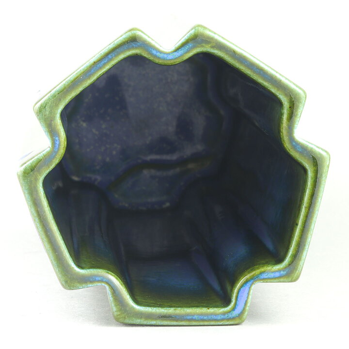 Karin Björquist (Octagon 1960s) Blue Geometric Vase 23 cm