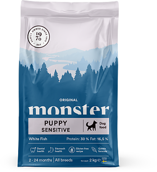 Monster Dog Original Puppy Sensitive, White fish