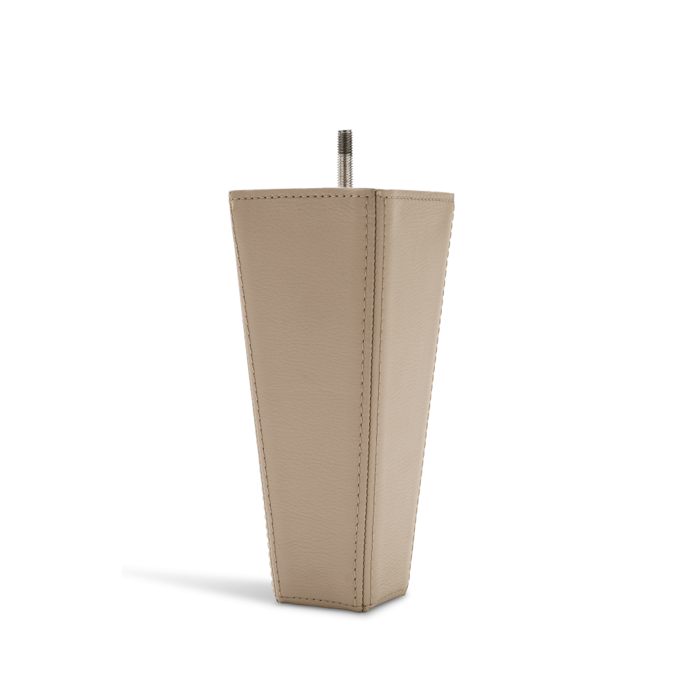 DUX - Sustainable comfort Koniska sängben i Oatmeal läder 4-pack - 3