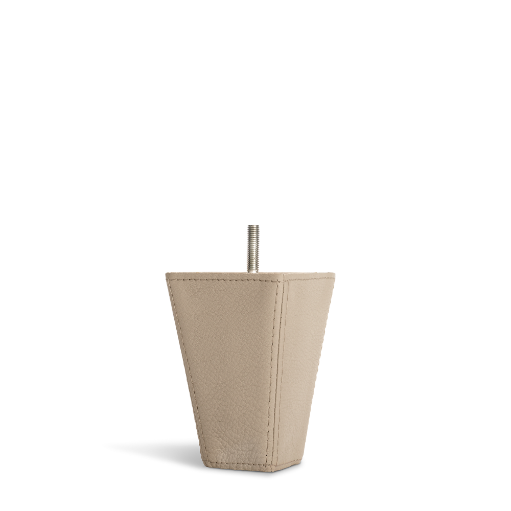 DUX - Sustainable comfort Koniska sängben i Oatmeal läder 4-pack - 2