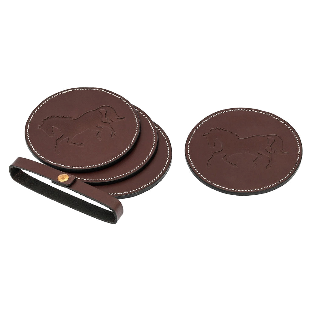 Coaster AWST Horse Motif Australian Nut 4-pack - 4