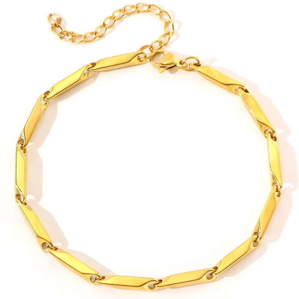 Armband "Rhombic" i rostfritt stål med 18K Gulplätering - 2