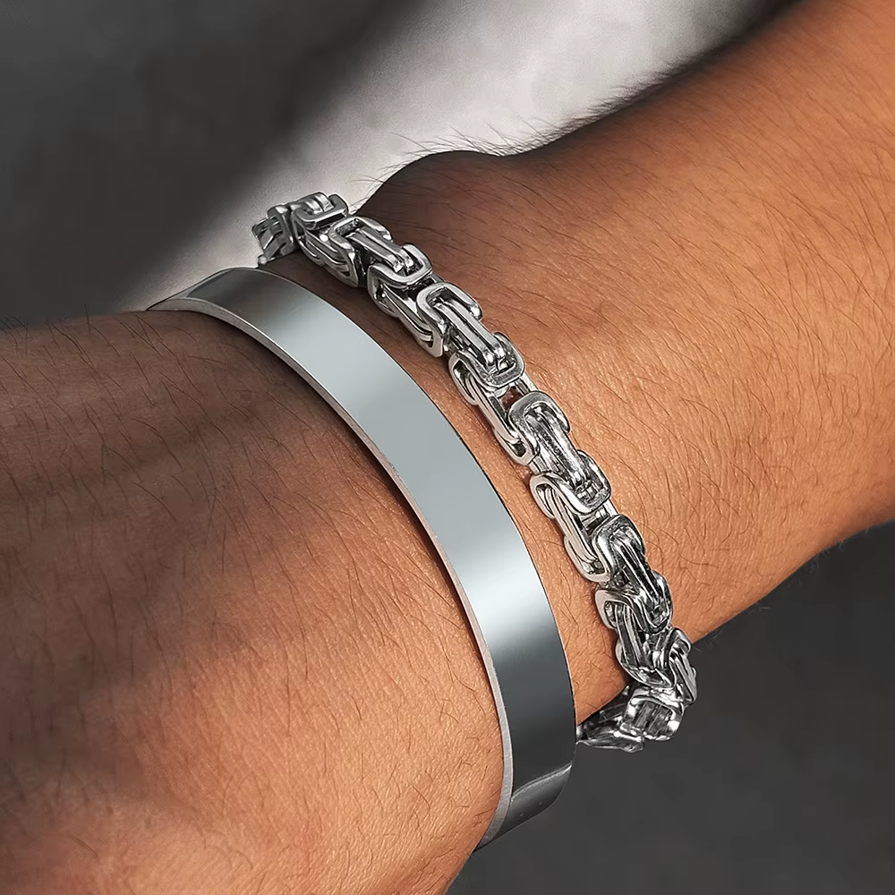 Armbandsset "Emperor" i rostfritt stål   - 3