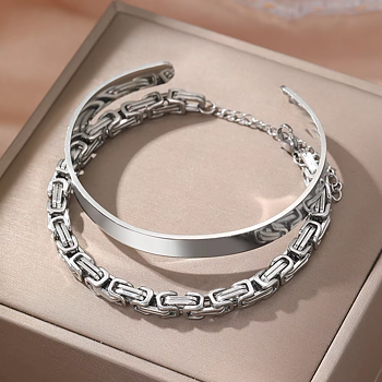 Armbandsset "Emperor" i rostfritt stål  