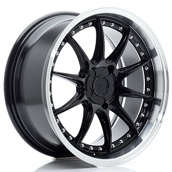 18" JR Wheels JR41 - Glossy Black Machined Lip