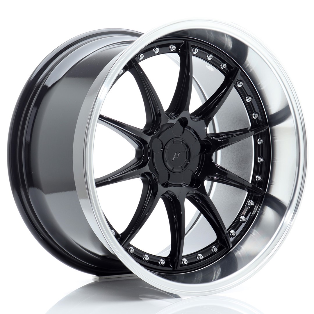 19" JR Wheels JR41 - Glossy Black Machined Lip - 2