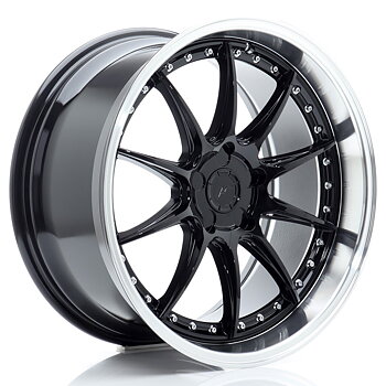 19" JR Wheels JR41 - Glossy Black Machined Lip