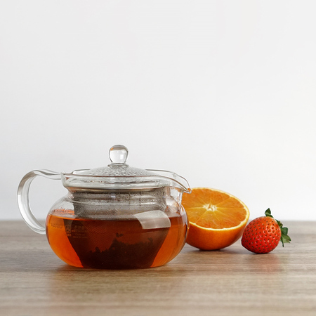 Hario Cha Cha Kyusu Maru Tekanna glas 450ml - 1-3 koppar te - 2