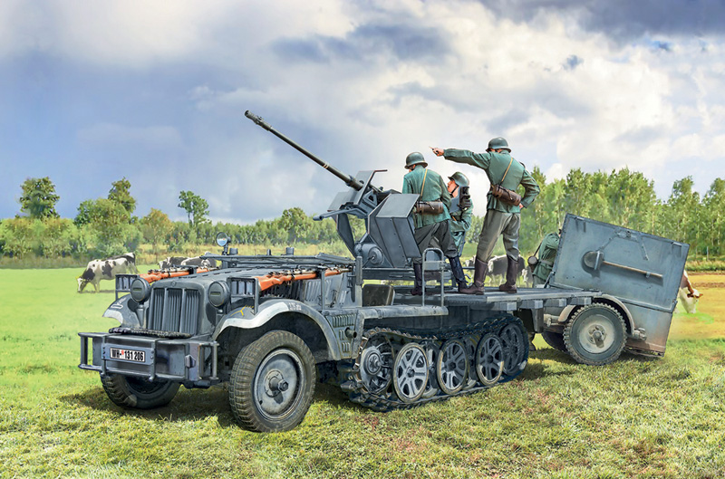 1/35 SD.KFZ.10/4 with FLAK 30 and crew