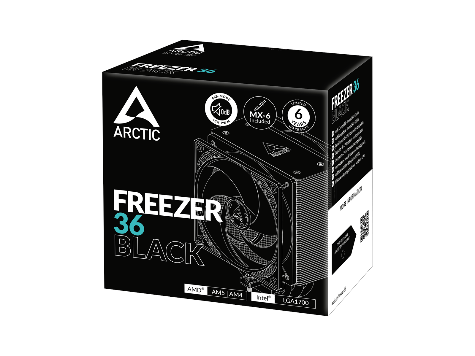 Arctic Freezer 36 Kylare (svart) - 5