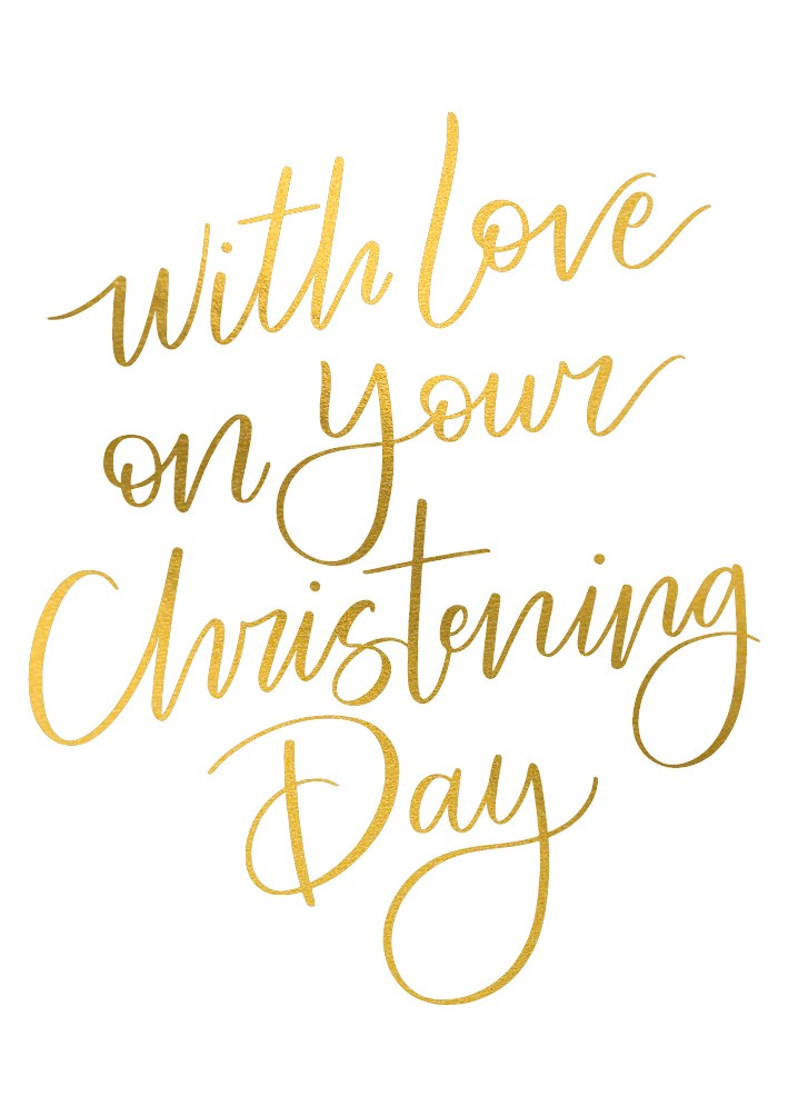 With Love on your Christening Day, Greeting Card