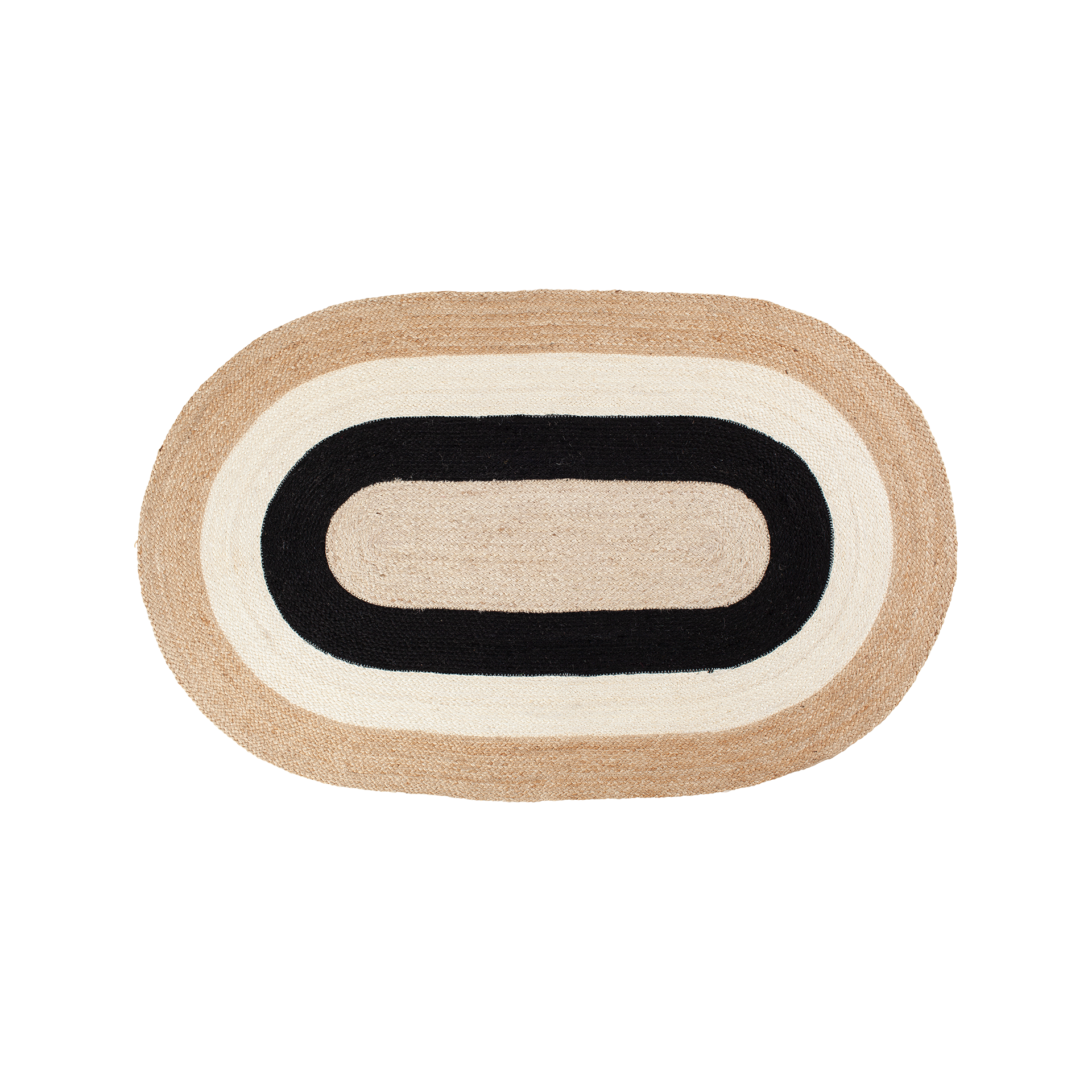 Matta Elin Oval Svart 150x92cm