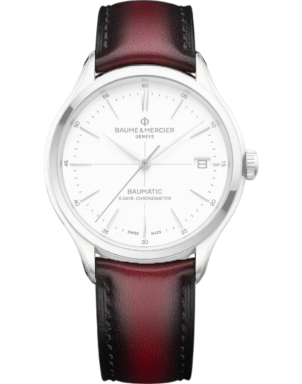 MXE0N056 Baume & Mercier röd läderband 20 mm