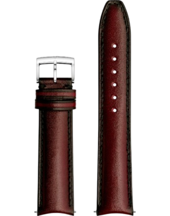MXE0N056 Baume & Mercier röd läderband 20 mm