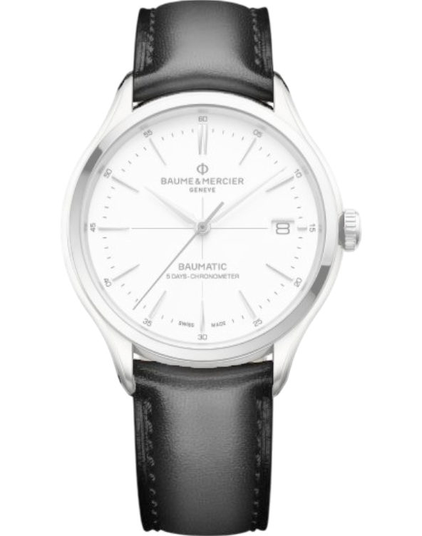 MXE0N055 Baume & Mercier grå läderband 20 mm