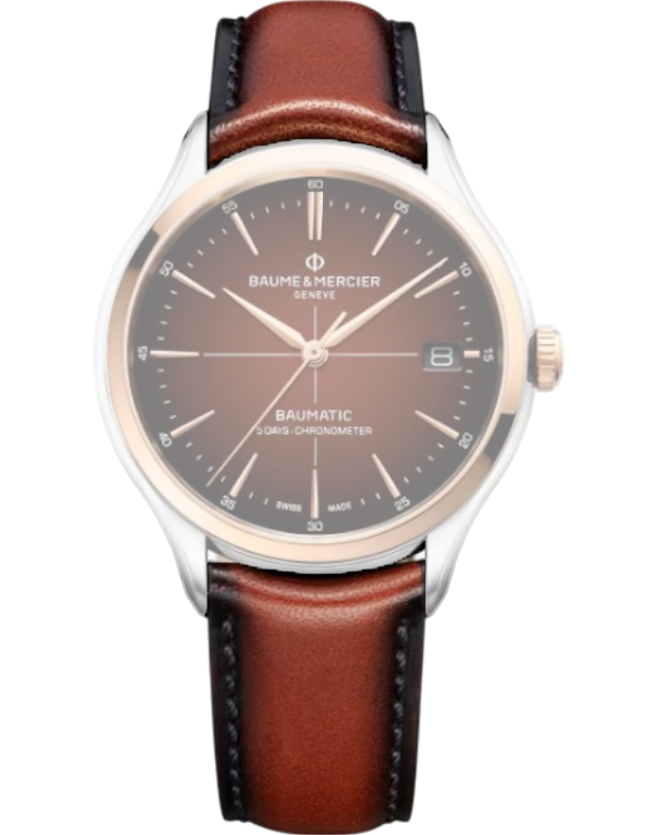 MXE0N05M Baume & Mercier brun läderband 20 mm