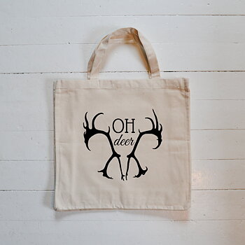 Tygkasse EKO - "OH deer" Ren