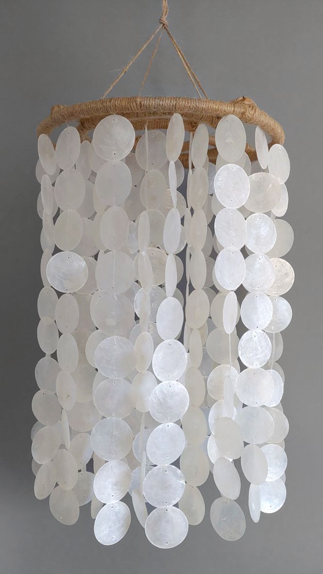 Lampskärm / Dekoration i Snäckskal, 70cm - Stor