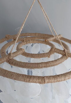 Lampskärm / Dekoration i Snäckskal, 70cm - Stor